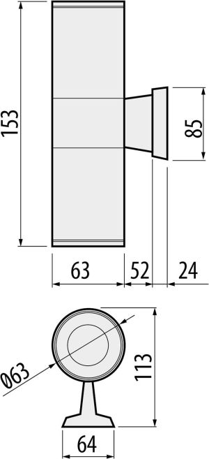 Kinkiet GTV Baleo Mini 2x10W  (LD-BA2GU10-0M) 2