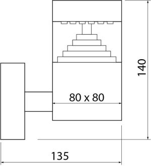 Kinkiet GTV Gardino-A 1x7W LED (LD-GAR0A07-40) 2