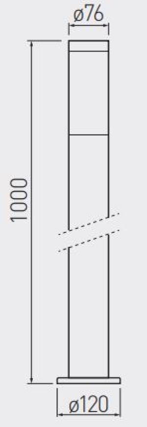 GTV Słupek ogrodowy Milan IP54 40W inox 100cm (OS-MILA10P-00) 2