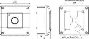 Spamel Przycisk ppoż. natynkowy 1Z 1R czerwony (OP1-W01-B11) 2