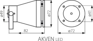 Kanlux Projektor wodoszczelny LED Avken 5W 12V 370lm 3000K (25720) 2