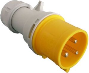 PCE Wtyczka przenośna 32A 3P 110V żółta IP44 SHARK (023-4) 1
