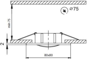 GREENLUX Oczko halogenowe 12V MR16 GU5,3 50W patynowy mosiądz (GXPL033) 2
