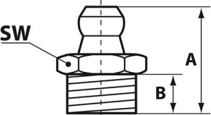 Pressol Stożkowe gniazdo smarowe H1-proste (15 007 2