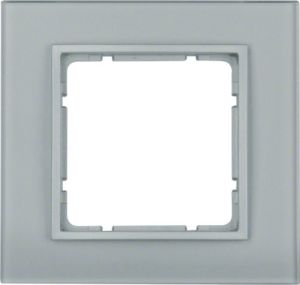 Berker Ramka pojedyncza B.7 szklana aluminiowa (10116414) 1