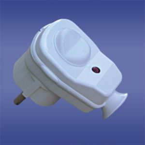 Elektro-Plast Wtyczka kątowa rozbieralna z przełącznikiem i wskaźnikiem z/u 16A 2P AWA-ŁKB biała (51.25) 1
