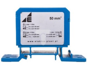Elektro-Plast Blok rozdzielczy 2x4-50mm2 + 3x2,5-25mm2 + 4x2,5-16mm2 niebieski DB1-N 1
