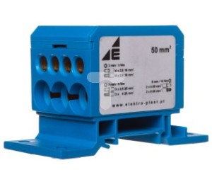Elektro-Plast Blok rozdzielczy 2x4-50mm2 + 3x2,5-25mm2 + 4x2,5-16mm2 niebieski DB1-N 2