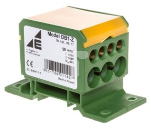 Elektro-Plast Blok rozdzielczy 2x4-50mm2 + 3x2,5-25mm2 + 4x2,5-16mm2 żółto-zielony DB1-Z (48.17) 1