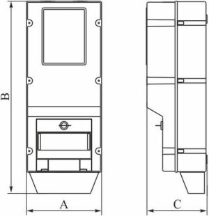 Elektro-Plast Obudowa licznikowa IP65 540 x 230 x 190mm OZP/Z z zamkiem (38.02) 2