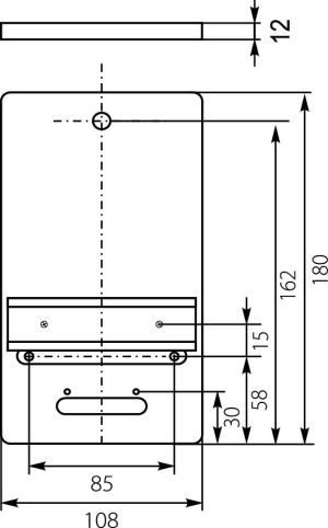 Elektro-Plast Tablica licznikowa B/Z zegarowa 180x108mm szara T-Z (10.7) 2