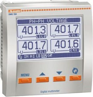 Lovato Electric Miernik cyfrowy wielofunkcyjny tablicowy LCD 128 x 80mm analiza harmonicznych 100-440VAC /110-250VDC (DMG800L01) 1