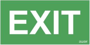 AWEX Piktogram Exit logo 125 x 250mm (PS28) 1
