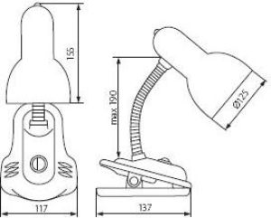 Lampka biurkowa Kanlux Suzi czarna  (07151) 2