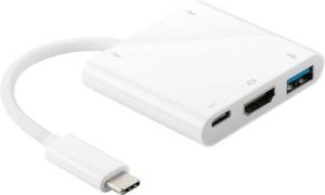 Adapter USB Goobay USB-C - HDMI / USB 3.0/ 2xUSB 2.0 Biały (71431) 1