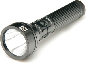 Latarka MacTronic aluminiowa Guardsman Explorer 1 x CREE LED 300lm LI-ion 2,2Ah IP68 czarna + statyw ładujący (L-MX232L-R5-RC) 2