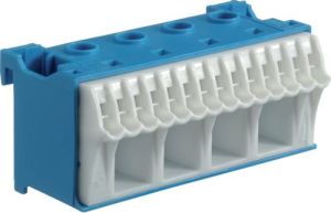 Hager Blok samozacisków 63A QC niebieski 18 przyłączy 33 x 75 x 34mm (KN18N) 1