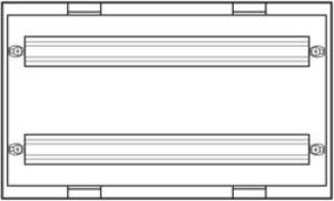 Hager Blok universN dla aparatów modułowych montowanych poziomo 48 modułów 300 x 500mm (UD22B3) 2