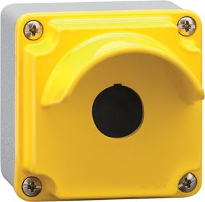 Lovato Electric Metalowa obudowa pusta 1 otwór pokrywa żółta z osłoną (LPZM1A5P) 1