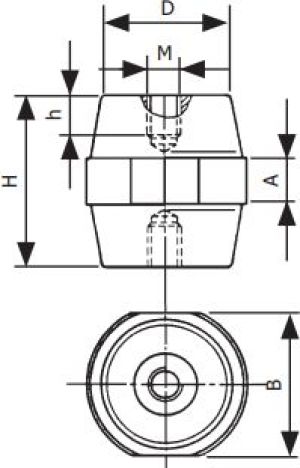 Ergom Izolator wsporczy NN M4 25mm IWN (R32RZ-06010100031) 2