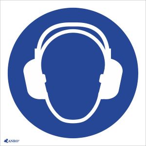 ANRO Tabliczka Stosuj ochronę słuchu z podpisem (IM1/C1/F) 1