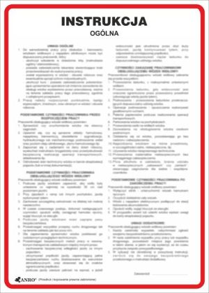 ANRO Tabliczka Instrukcja przeciwpożarowa ogólna (IP02/P) 1