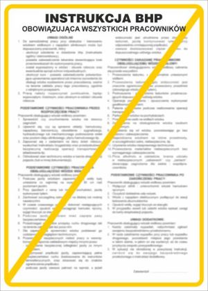 ANRO Tabliczka Instrukcja obowiązująca wszystkich pracowników (IB01/P) 1