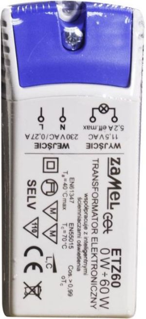 Zamel Transformator elektroniczny 230/11,5V 0-60W ETZ60 (LDX10000042) 2