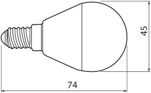 GTV Żarówka LED SMD 2835 ciepły biały E14 3W 220-240V AC 200lm (LD-SMGB45B-30) 2