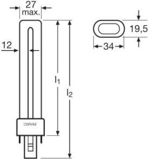 Świetlówka kompaktowa Osram G23 9W (4050300355320) 3