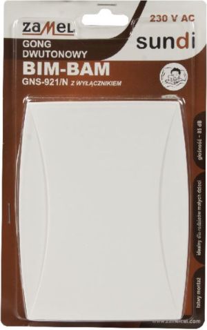 Zamel Gong dwutonowy BIM-BAM GNS-921/N-BIA 230V biały (SUN10000121) 5
