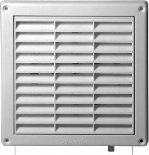 AWENTA Kratka wentylacyjna biała z żaluzją i siatką 130 x 130mm średnica 125mm (T34) 2