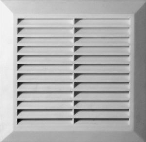 AWENTA Kratka wentylacyjna biała z siatką i kołkami 137 x 137mm średnica 100mm (T61) 2