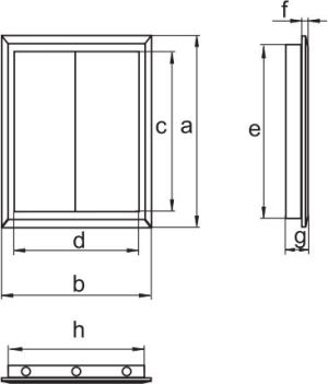 Vents Drzwiczki rewizyjne białe 200 x 250mm (WPD200X250) 2