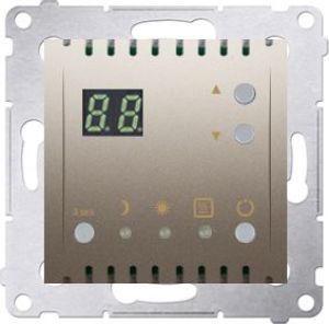 Kontakt-Simon Simon 54 Regulator temperatury z wyświetlaczem z czujnikiem wewnętrznym 16A 230V złoty mat (DTRNW.01/44) 1