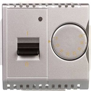 Kontakt-Simon Simon Basic Regulator temperatury z czujnikiem wewnętrznym 16A 230V srebrny mat (BMRT10w.02/43) 1