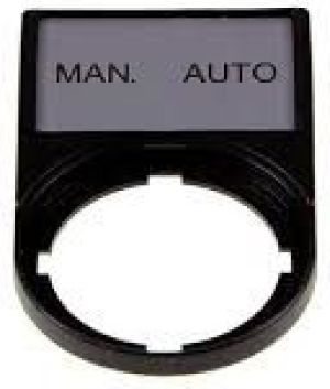 Eaton Tabliczka opisowa MAN-AUTO 50x30mm czarna 22mm prostokątna (216500) 1