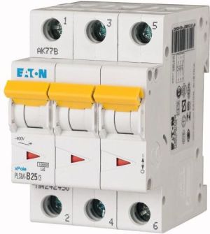 Eaton Wyłącznik nadprądowy 3P C 25A 10kA AC PLSM C25/3-MW (242476) 1