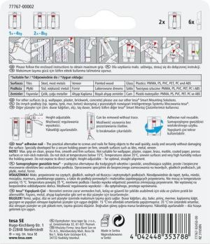 Tesa Gwoździe samoprzylepne regulowane do płytek i metalu do 4kg 2szt. (H7776702) 17