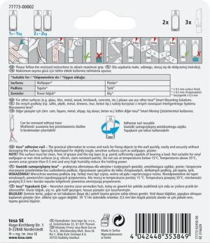 Tesa Gwoździe samoprzylepne do tapet i tynku do 1kg 2szt. (H7777302) 26