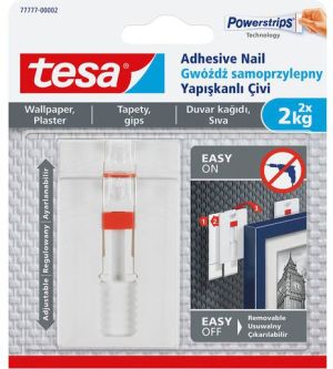 Tesa Gwoździe samoprzylepne regulowane do tapet i tynku do 2kg 2szt. (H7777702) 18