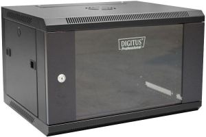 Digitus Szafa krosowa wisząca niedzielona 19 cali DIGITUS 6U 600x368x450mm czarna (DN-W19 06UB) 1