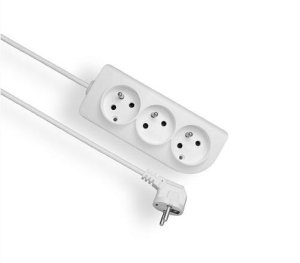 Elgotech Przedłużacz Economic 3 gniazda b/u biały 3m (EPS-33) 1