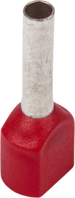 Ergom Końcówka tulejkowa izolowana HI 2x1/10 DIN czerwona 100 sztuk (E08KH-02020105001) 1