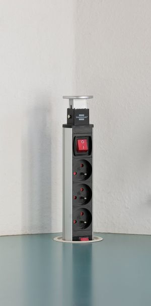 Brennenstuhl Przedłużacz biurkowy Tower-Power 3 gniazda z wyłącznikiem 2m (1396201003) 4