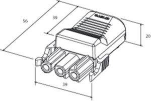 Ensto Złączka 3-biegunowa (NAC32S.W) 2