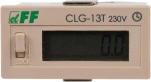 F&F Licznik czasu pracy 110-240V AC/DC 6 znaków cyfrowy tablicowy 48x24mm (CLG-13T) 1