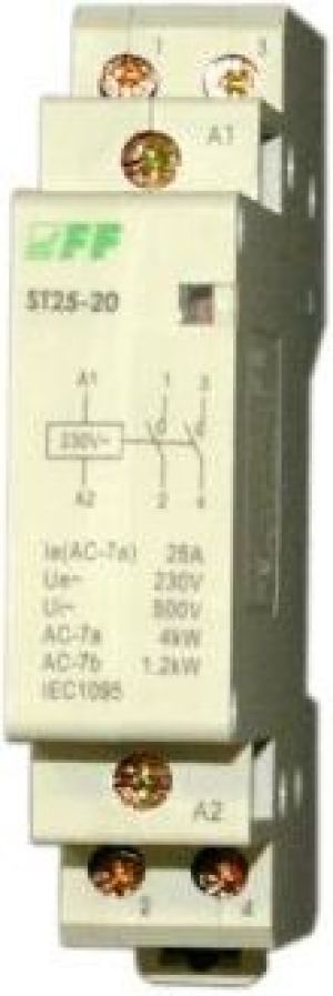 F&F Stycznik modułowy 25A 4R 230V AC (ST25-04) 1
