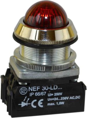 Promet Lampka sygnalizacyjna 30mm czerwona 24 - 230V AC / DC (W0-LDU1-NEF30LDS C) 1
