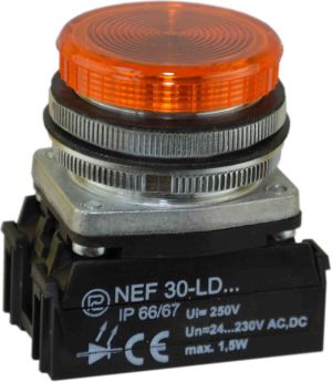 Promet Lampka sygnalizacyjna 30mm żółta 24 - 230V AC / DC (W0-LDU1-NEF30LD G) 1